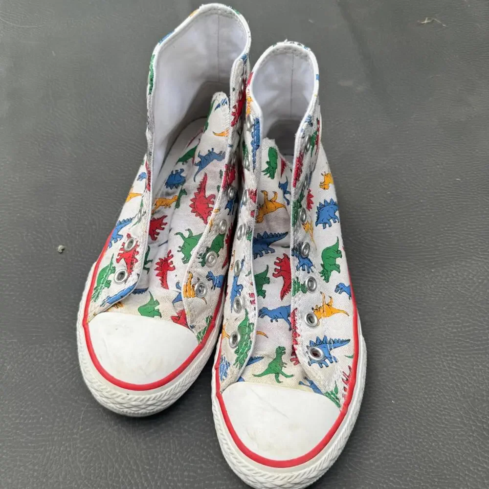 Converse Youth 3 Hightop Chuck Taylor All Star Dinosaur DINOVERSE Shoes No Laces